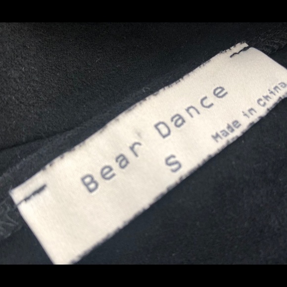 🎉SOLD🎉Bear Dance black suede overall shorts s - Picture 7 of 7